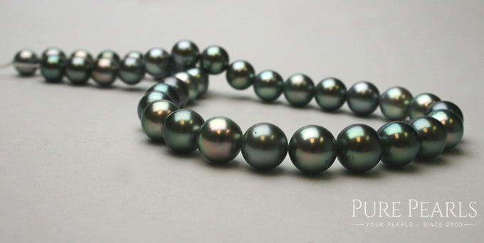 Finishing Our Silver-Blue Tahitian Pearl Necklace