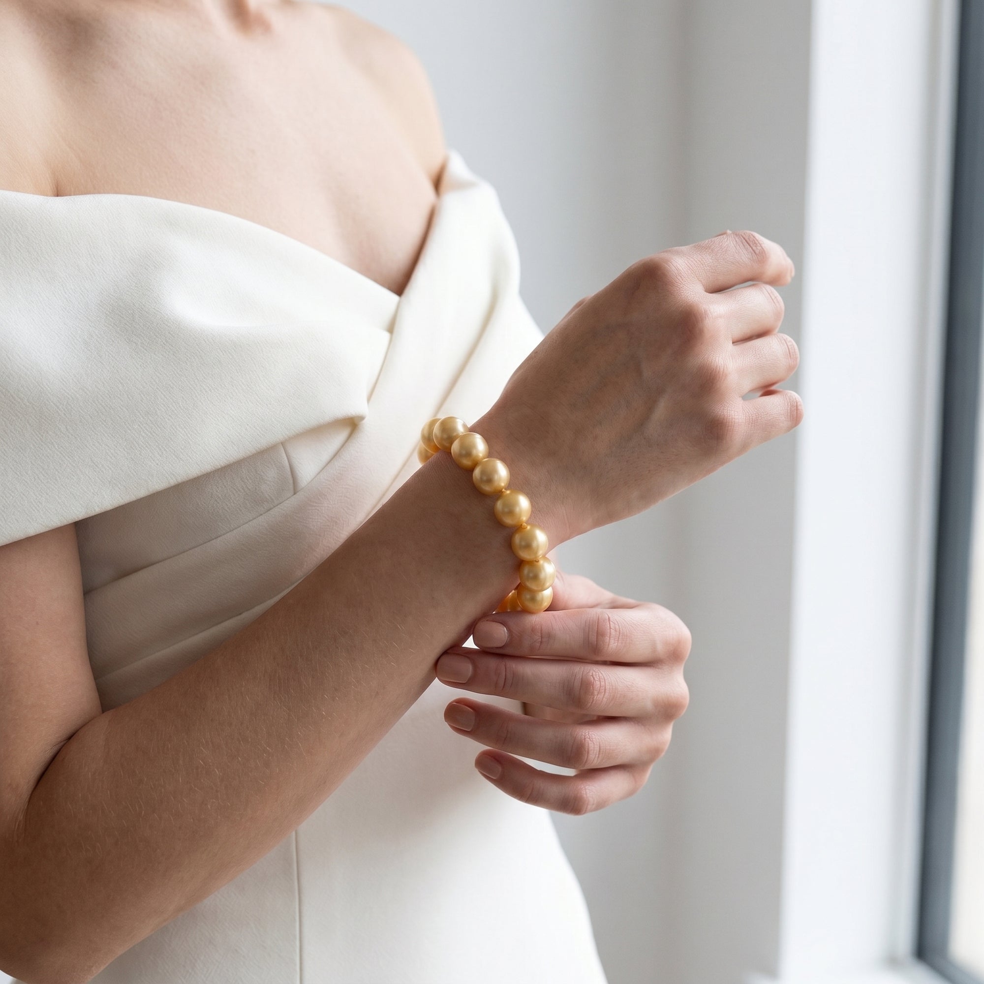 Golden South Sea Pearl Bracelet, 10.0-11.0mm