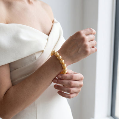 Golden South Sea Pearl Bracelet, 10.0-11.0mm