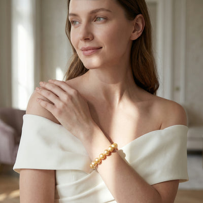 Golden South Sea Pearl Bracelet, 10.0-11.0mm