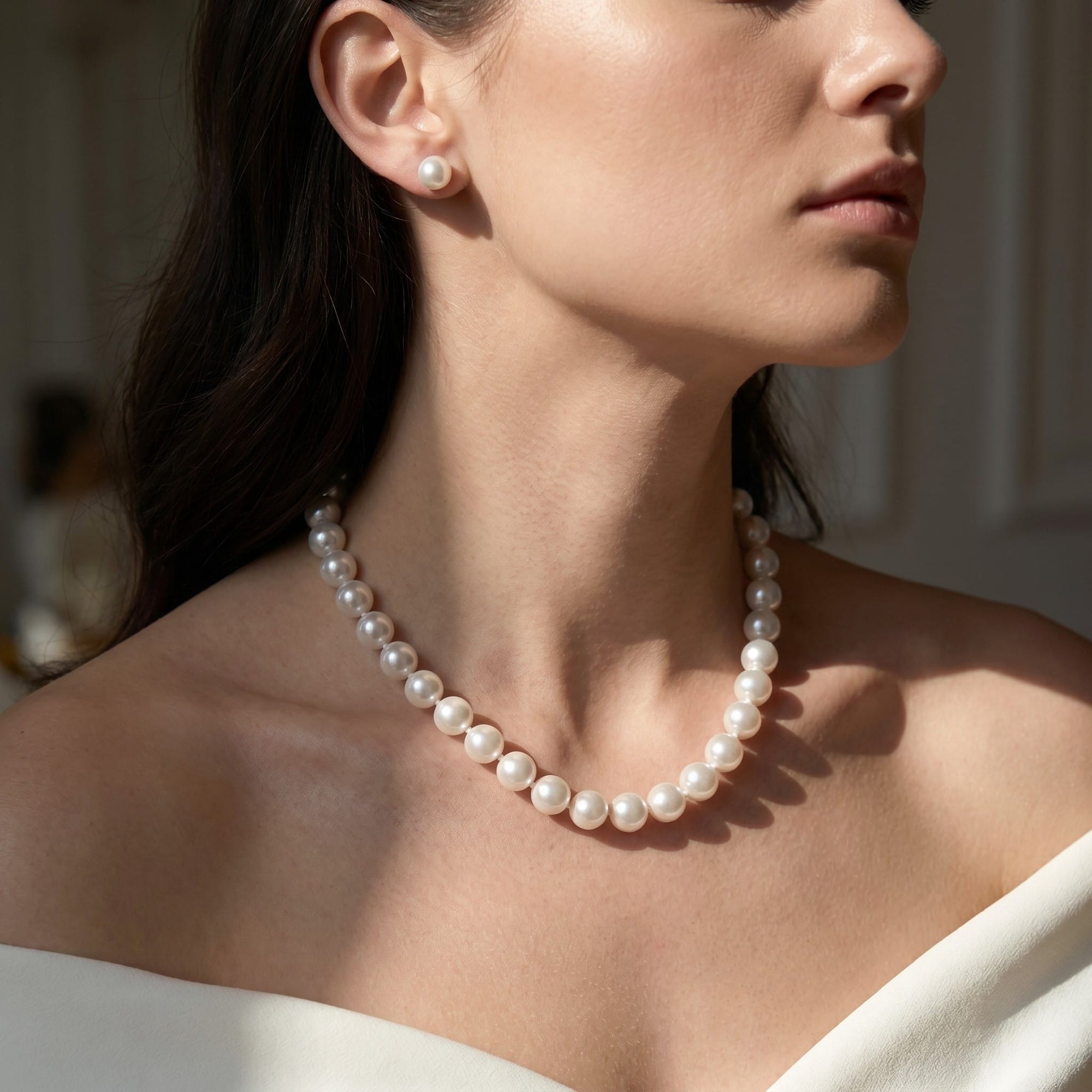 White South Sea Pearl Necklace, 10.0-11.0mm - AAAA Quality