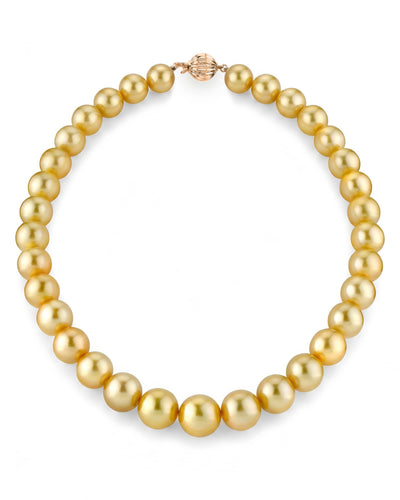 Golden South Sea Pearl Necklace, 10.0-12.0mm - AAAA Quality