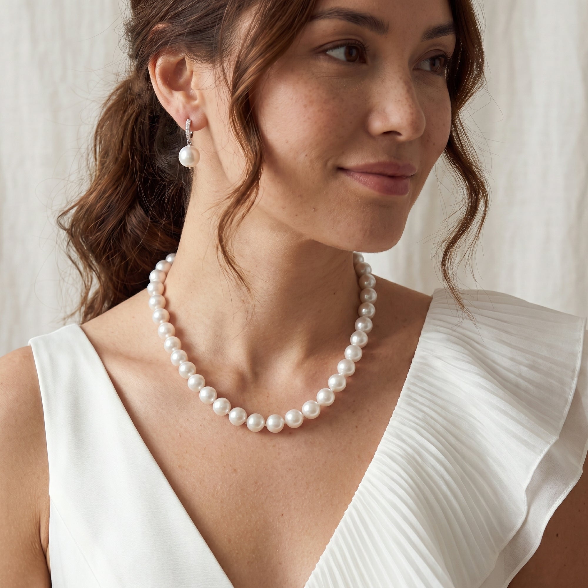 White South Sea Pearl Necklace, 10.0-13.0mm - AAAA Quality