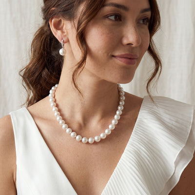 White South Sea Pearl Necklace, 10.0-13.0mm - AAAA Quality
