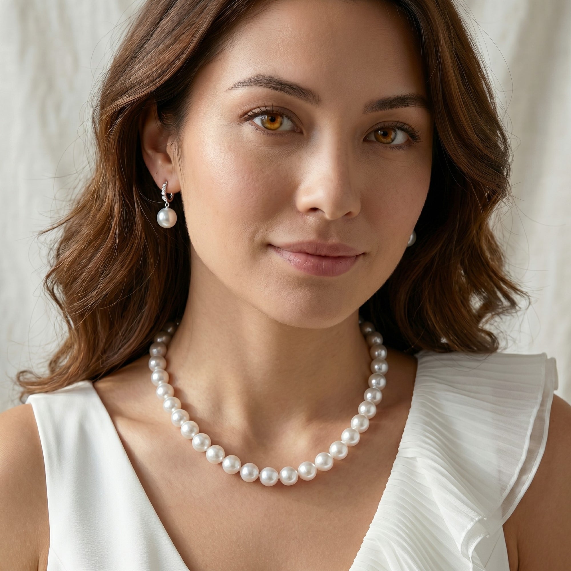 White South Sea Pearl Necklace, 10.0-13.0mm - AAAA Quality