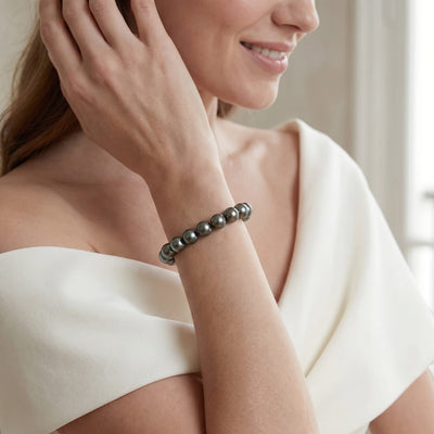 Tahitian True Round Pearl Bracelet, 11.0-12.0mm