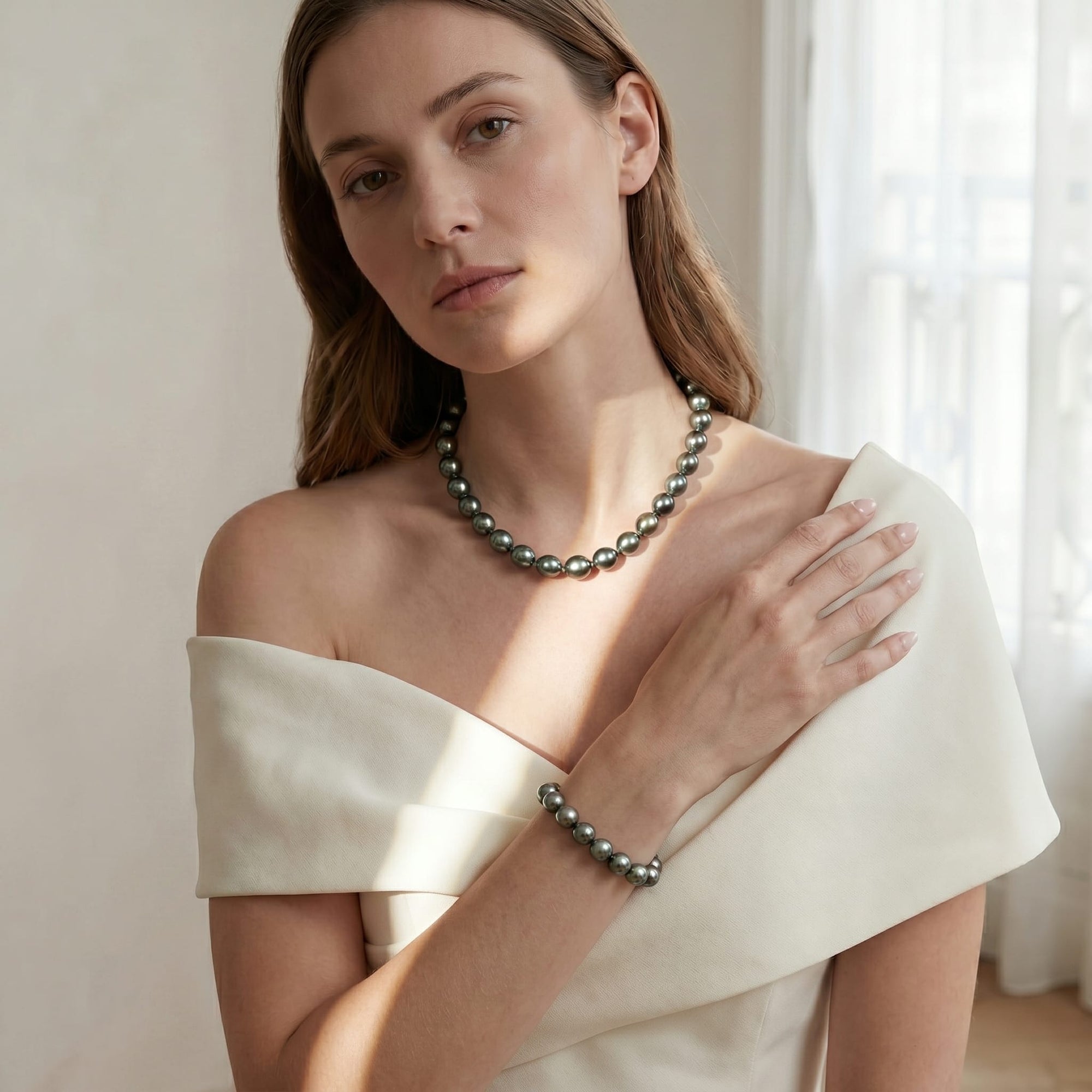 11-12mm Tahitian South Sea Pearl Bracelet - AAAA Quality