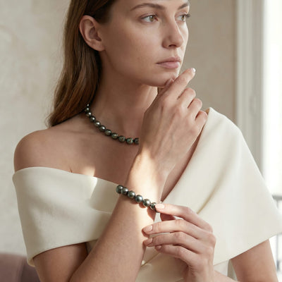 Tahitian True Round Pearl Bracelet, 11.0-12.0mm
