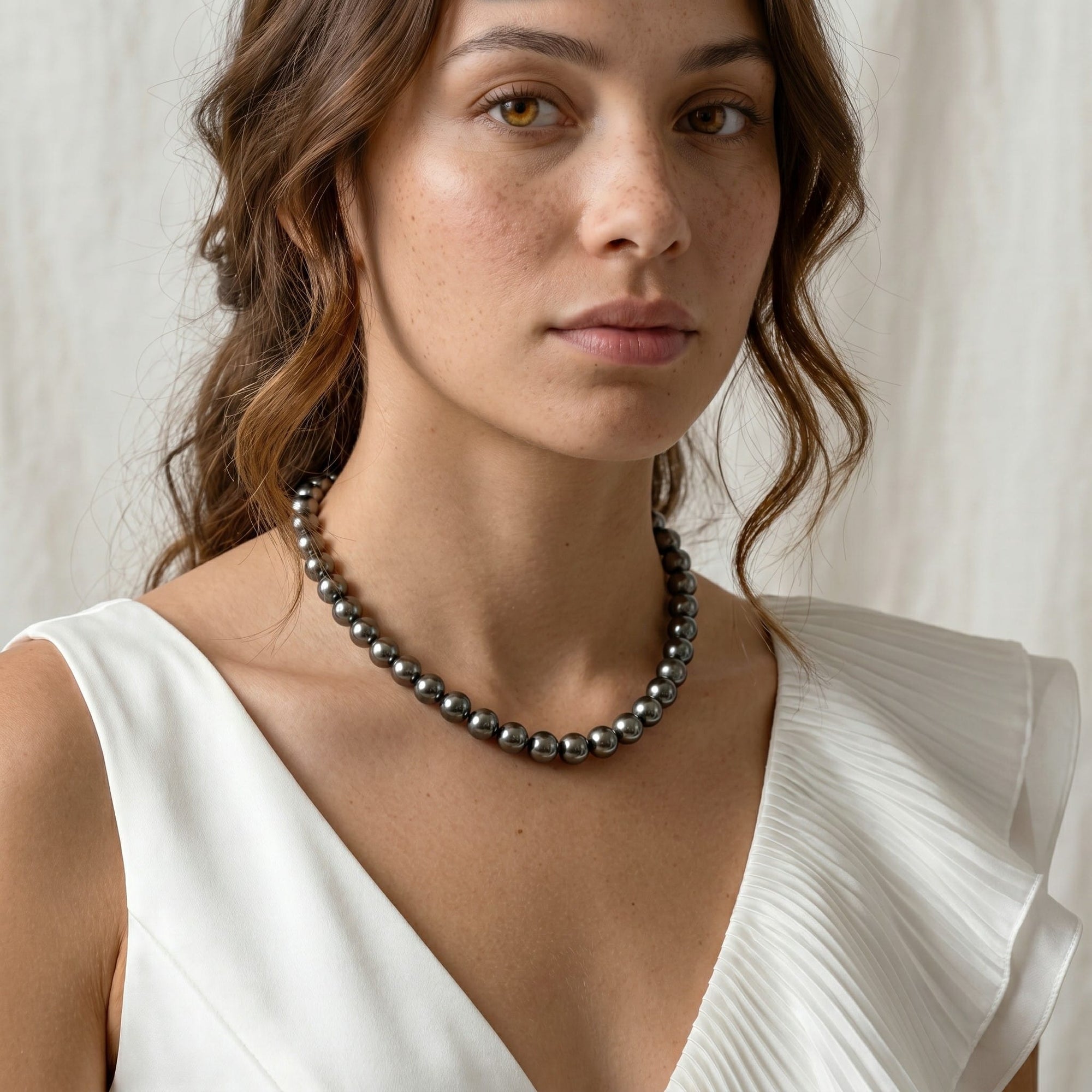 True Round Tahitian Pearl Necklace, 11.0-13.0mm - AAA Quality