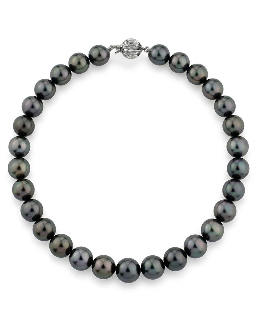 Tahitian True Round Pearl Necklace, 11.0-14.0mm - AAAA Quality