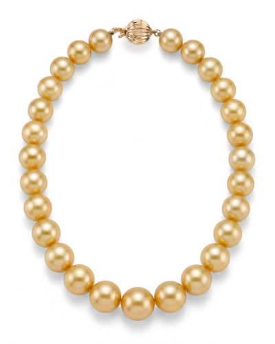 Golden South Sea Pearl Necklace, 13.0-15.0mm - AAAA Quality