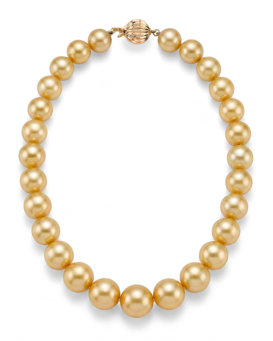 Golden South Sea Pearl Necklace, 13.0-15.0mm - AAAA Quality