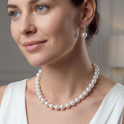 White South Sea Pearl Necklace, 13.0-16.0mm - AAAA Quality