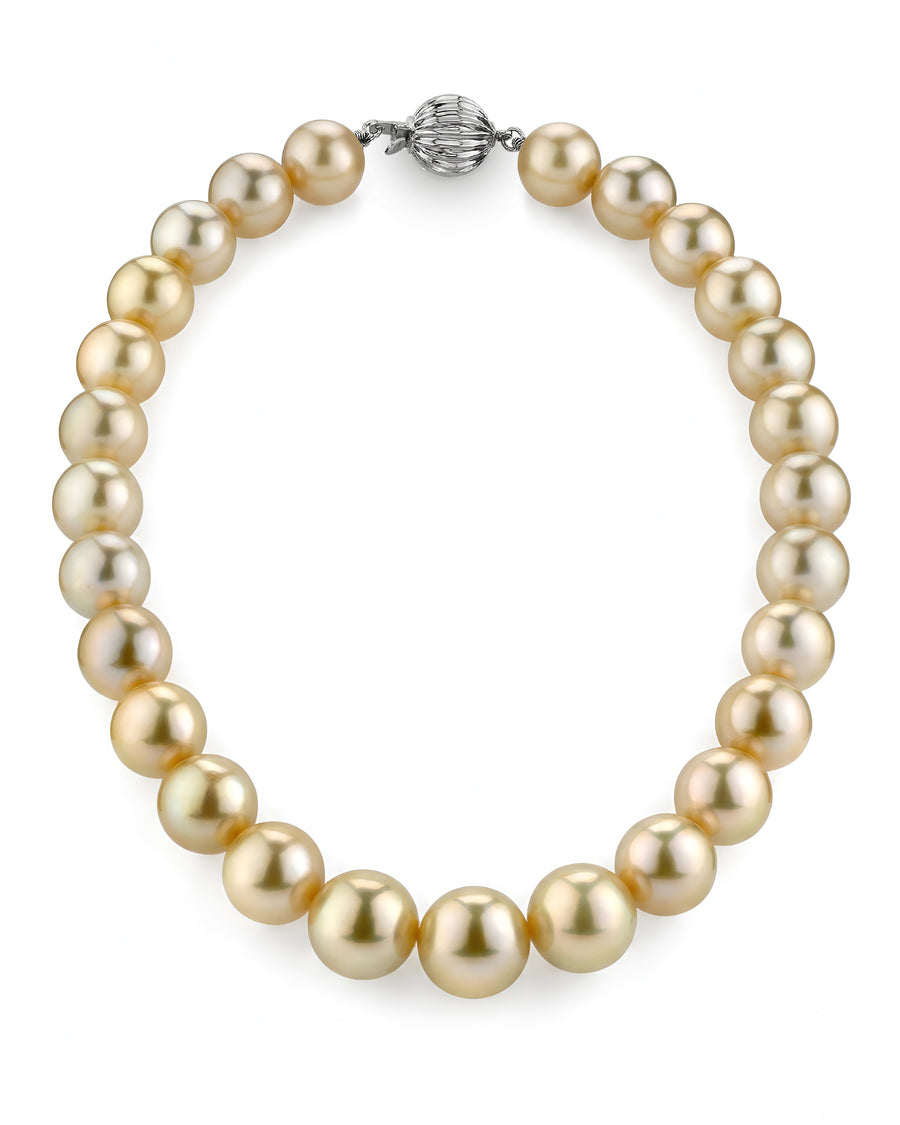 Golden South Sea Pearl Necklace, 14.0-16.0mm - AAAA Quality