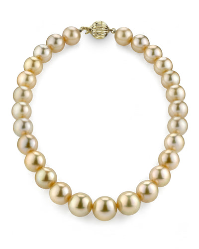 Golden South Sea Pearl Necklace, 14.0-16.0mm - AAAA Quality
