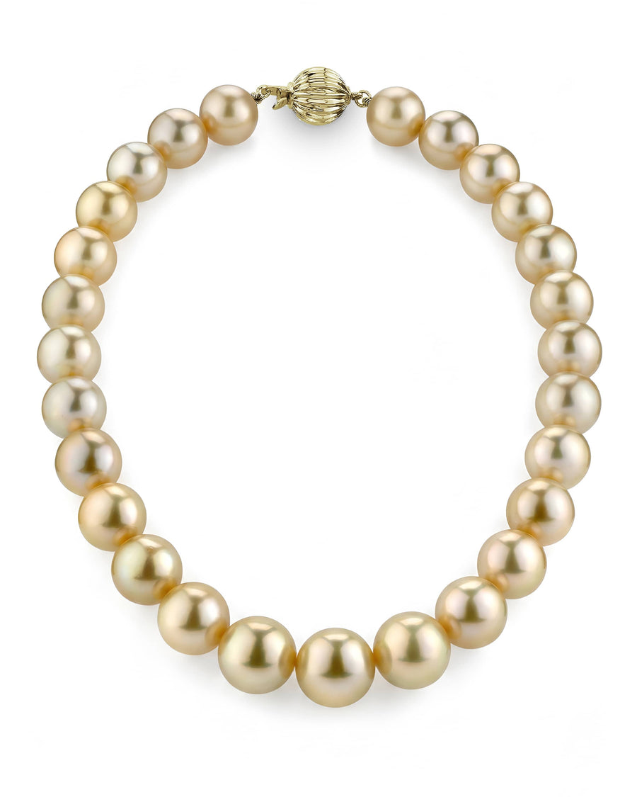 Golden South Sea Pearl Necklace, 14.0-16.0mm - AAAA Quality