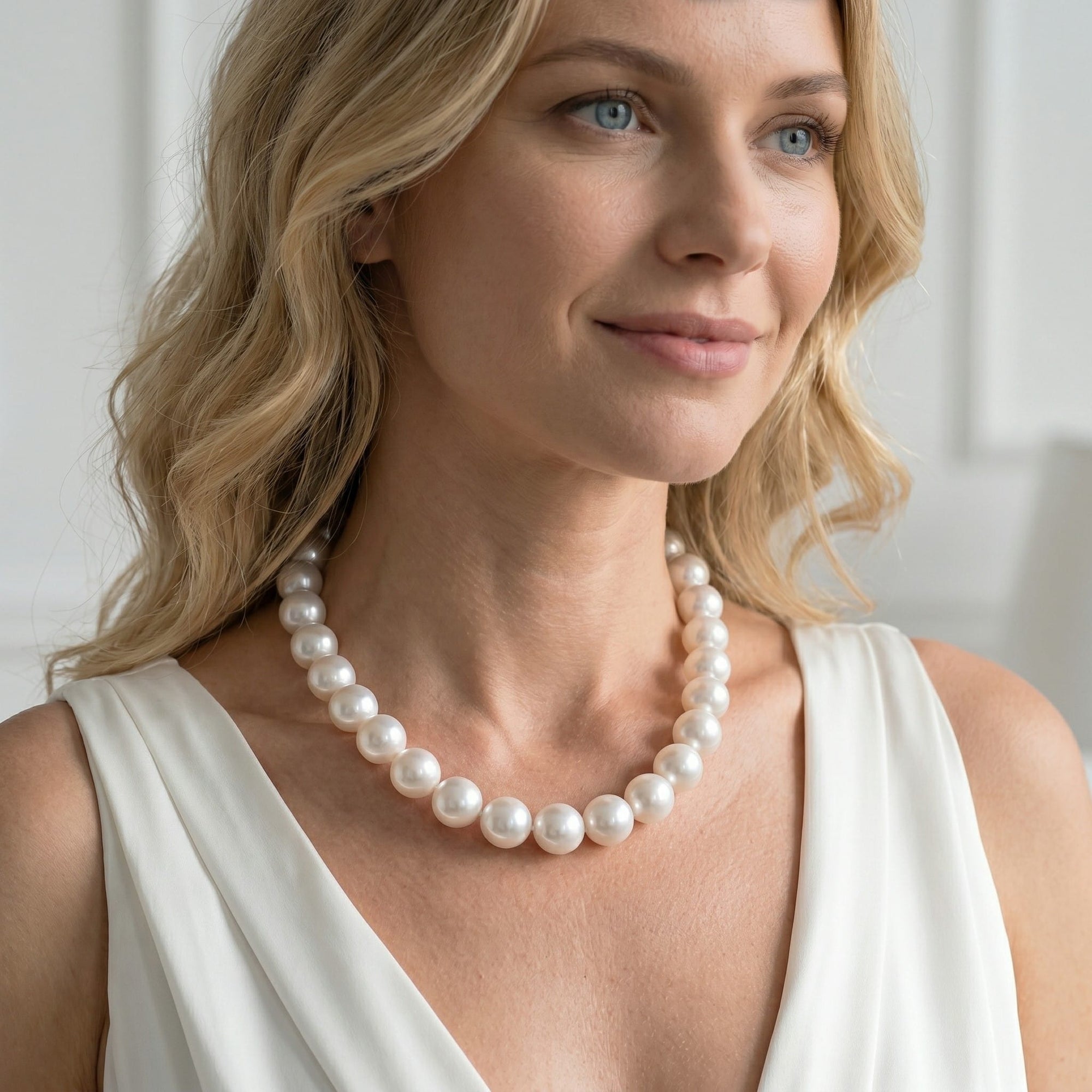 White South Sea Pearl Necklace, 15.0-16.0mm - AAA Quality