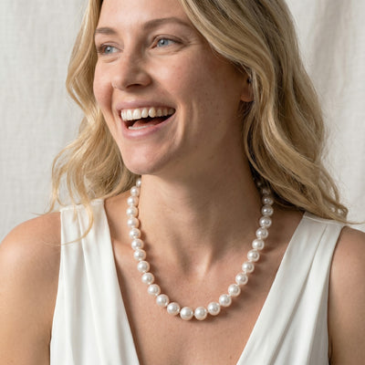 16-18.9mm White South Sea Pearl Necklace- AAAA Quality VENUS CERTIFIED