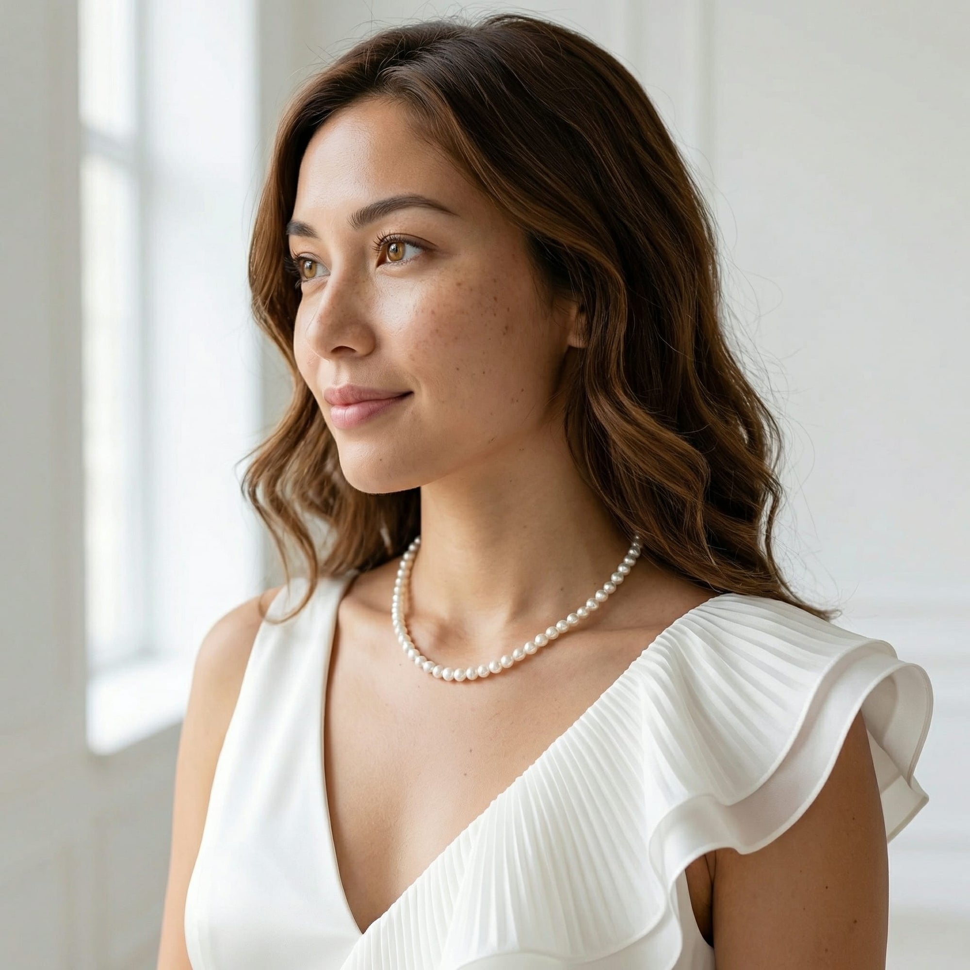 5.0-7.0mm Japanese Akoya White Graduated Pearl Necklace