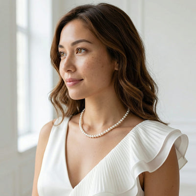 5.0-7.0mm Japanese Akoya White Graduated Pearl Necklace