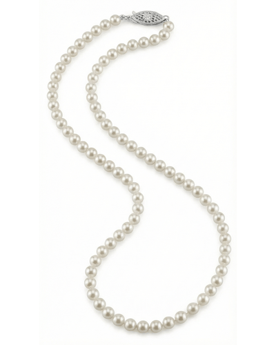 5.0-5.5mm Japanese Akoya White Pearl Necklace - AAA Quality