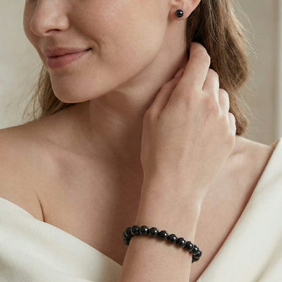 Black Akoya Pearl Bracelet, 6.0-6.5mm - Choose Your Quality