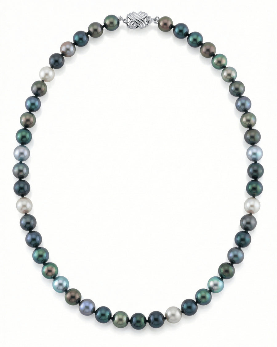 8.0-8.5mm Akoya Multicolor Pearl Necklace - AAA Quality