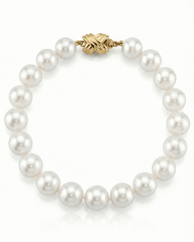 8.5-9.5mm White Freshwater Pearl Bracelet - AAAA Quality