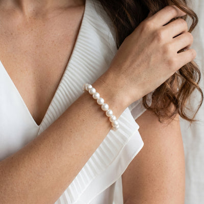White South Sea Pearl Bracelet, 9.0-10.0mm