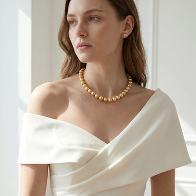 Golden South Sea Pearl Necklace, 9.0-11.0mm - AAAA/Gem Quality
