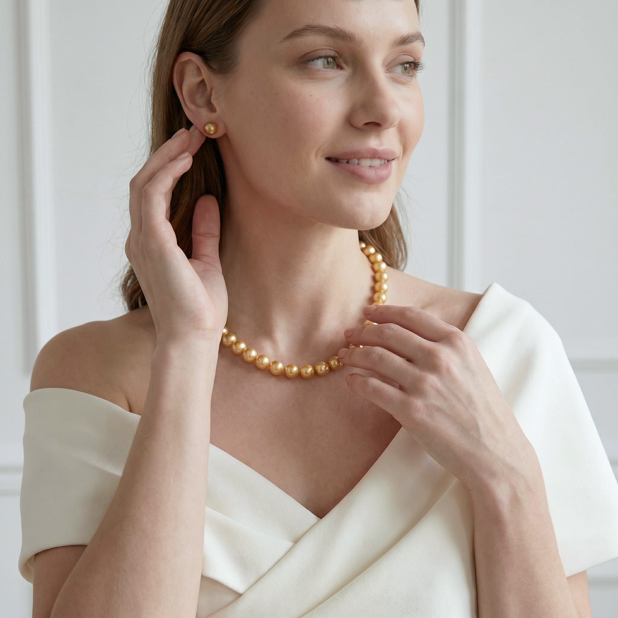 Golden South Sea Pearl Necklace, 9.0-11.0mm - AAAA/Gem Quality