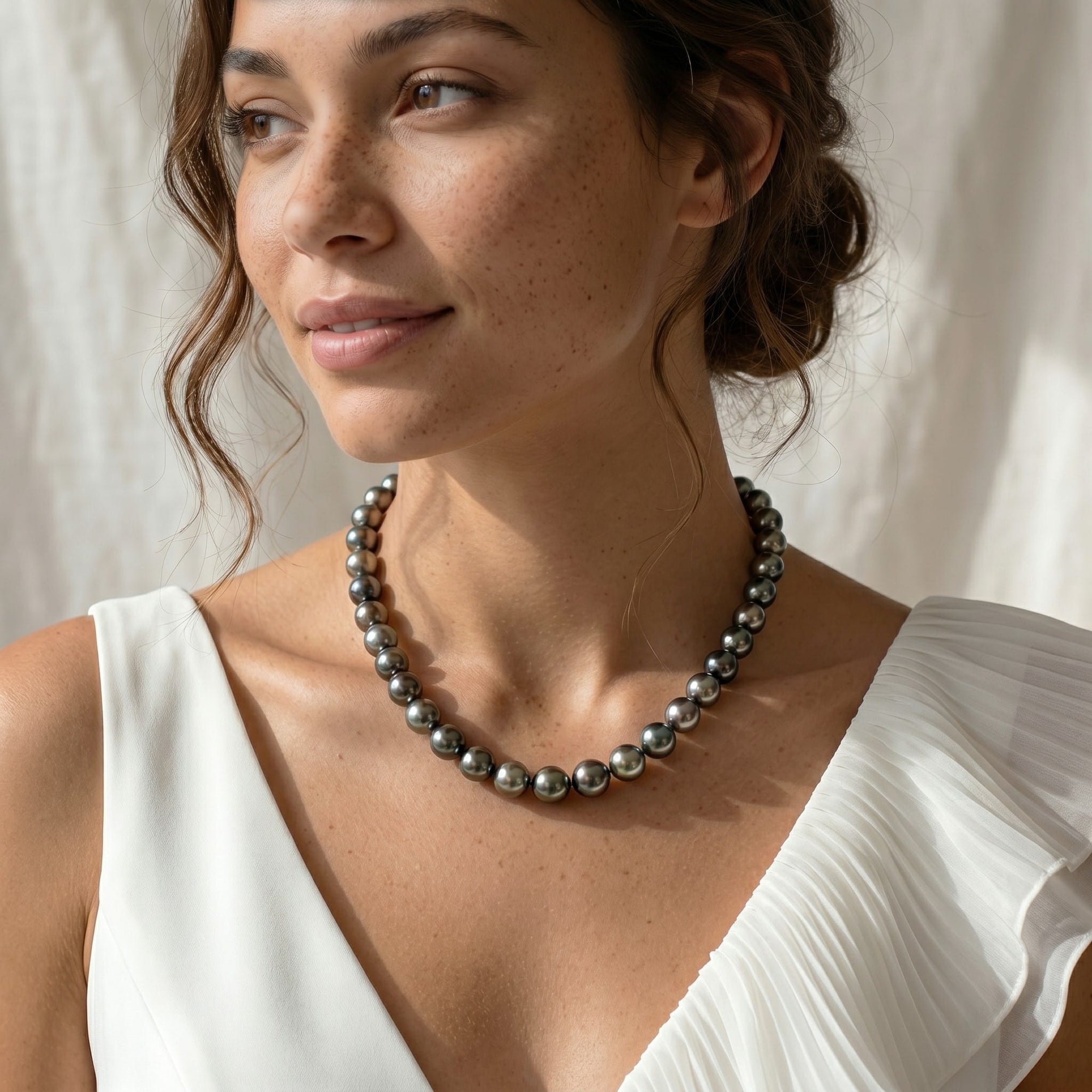 Multi-Color Tahitian and South Sea Pearl Necklace, 9.0-11.0mm - AAAA Quality