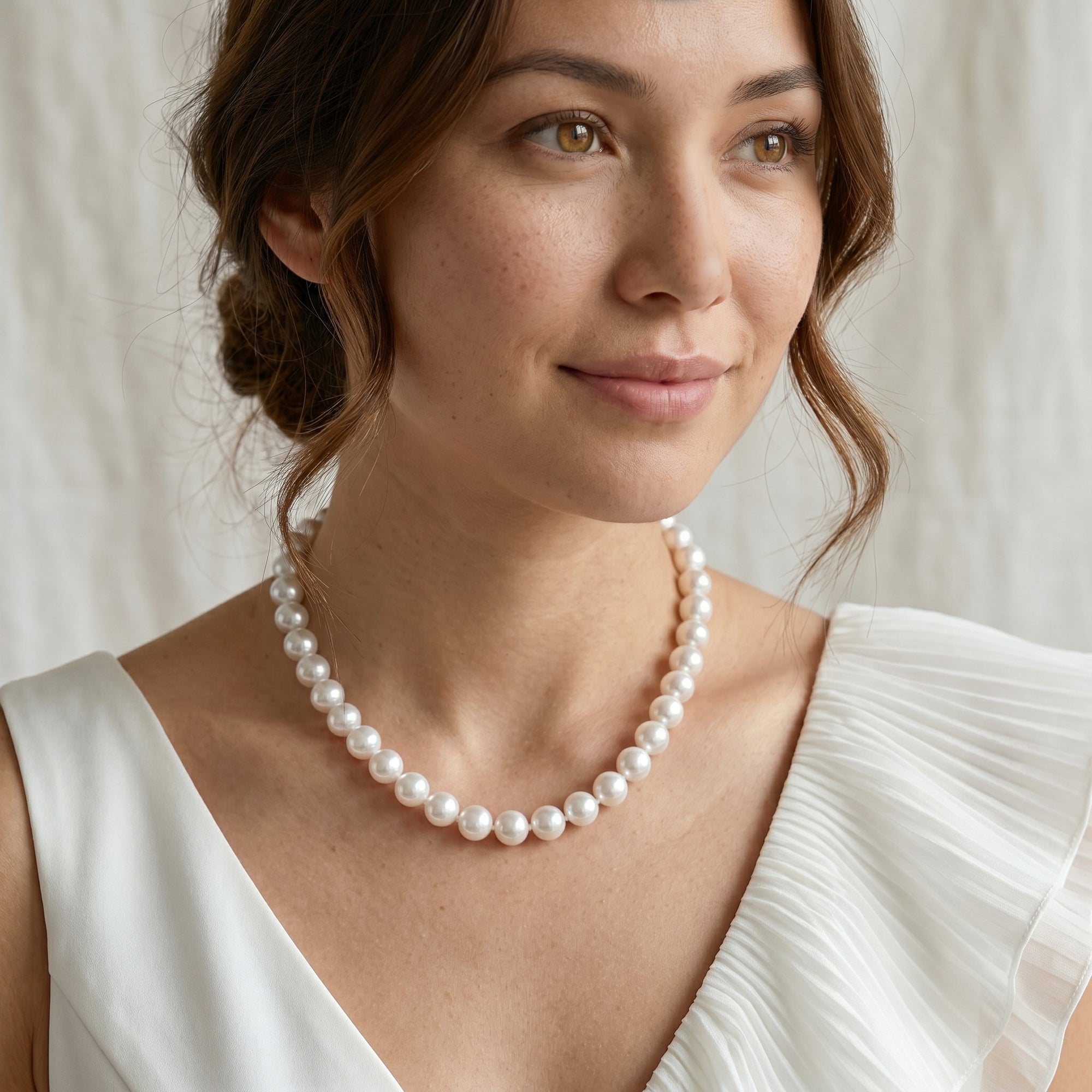 White South Sea Pearl Necklace, 9.0-11.0mm - AAAA Quality