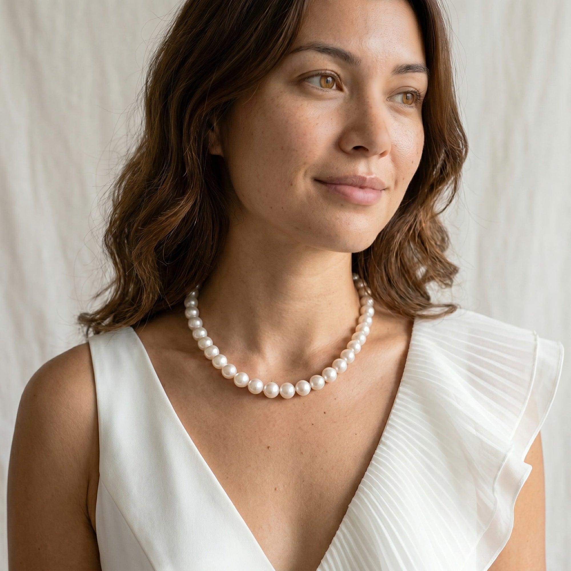 White South Sea Pearl Necklace, 9.0-11.0mm - AAA Quality