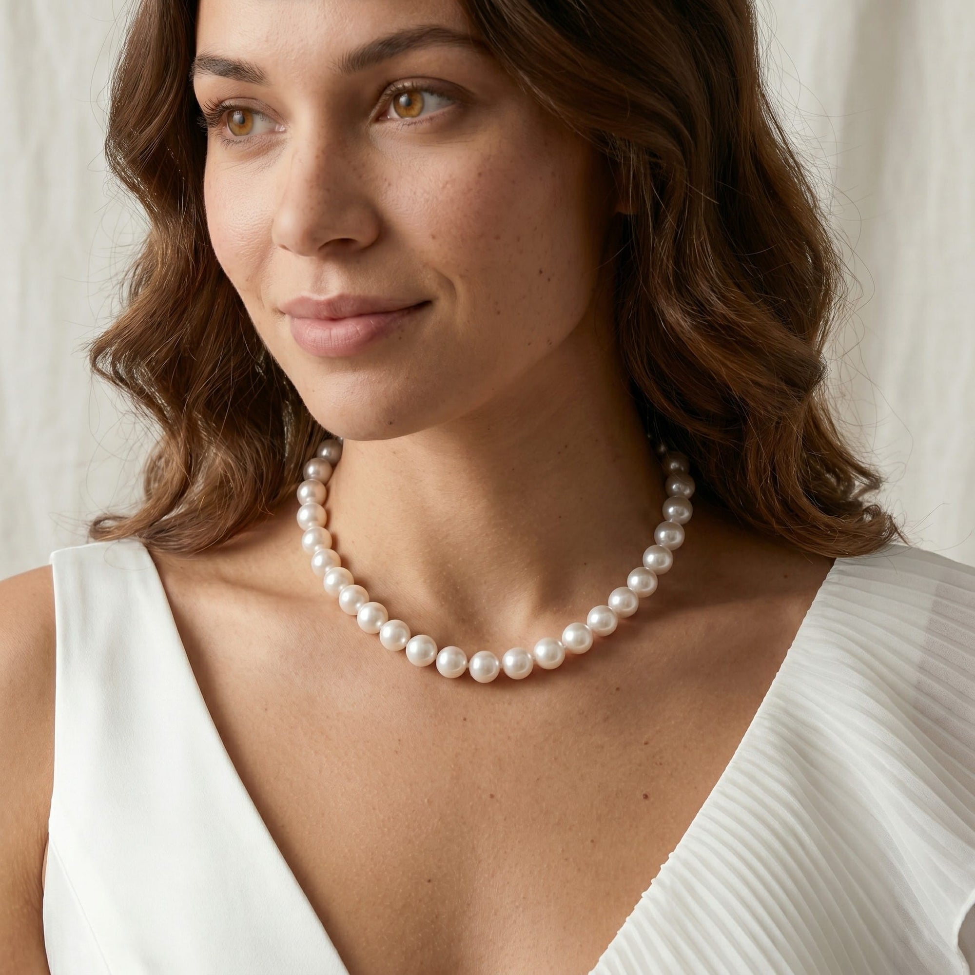 White South Sea Pearl Necklace, 9.0-11.0mm - AAA Quality