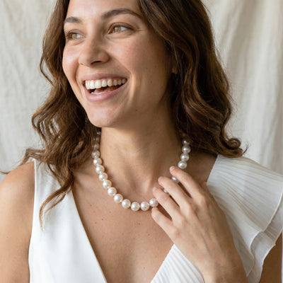 White South Sea Pearl Necklace, 9.0-11.0mm - AAA Quality