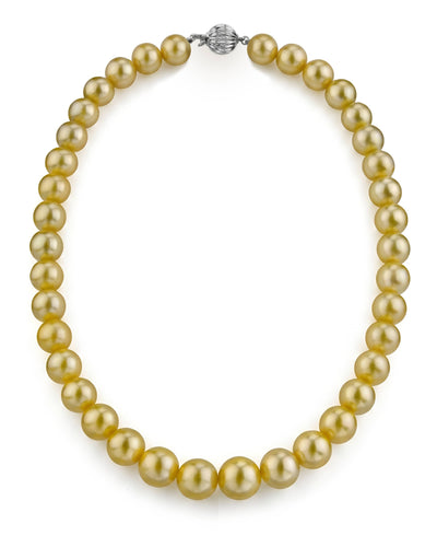 Golden South Sea Pearl Necklace, 9.0-11.0mm - AAA/Gem Quality