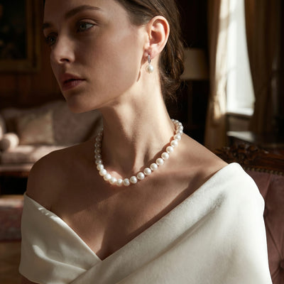 White South Sea Pearl Necklace, 9.0-12.0mm - AAAA Quality