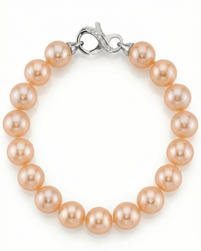 9.5-10.5mm Peach Freshwater Pearl Bracelet