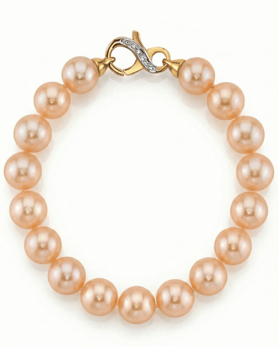 9.5-10.5mm Peach Freshwater Pearl Bracelet