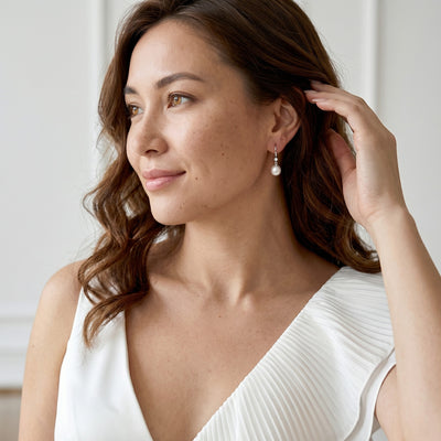 Akoya Pearl & Diamond Michelle Earrings