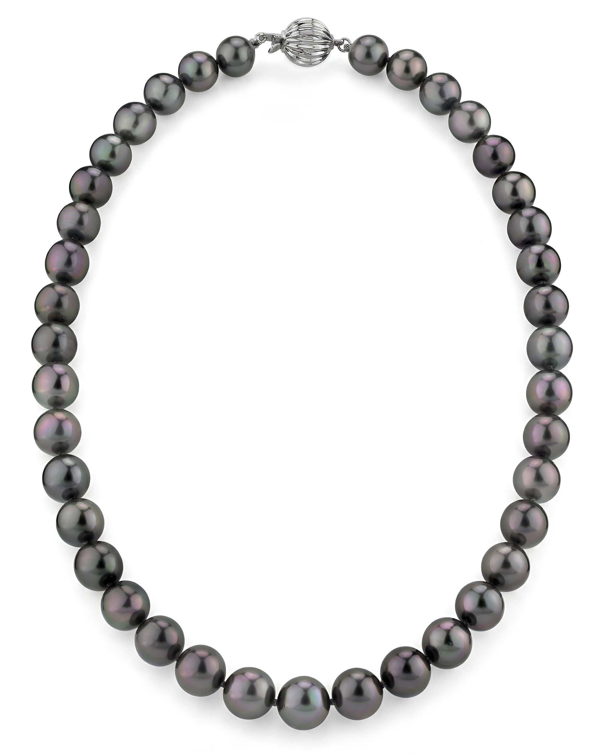 Aubergine "Eggplant Purple" Tahitian Pearl Necklace, 9.0-11.0mm - AAAA Quality