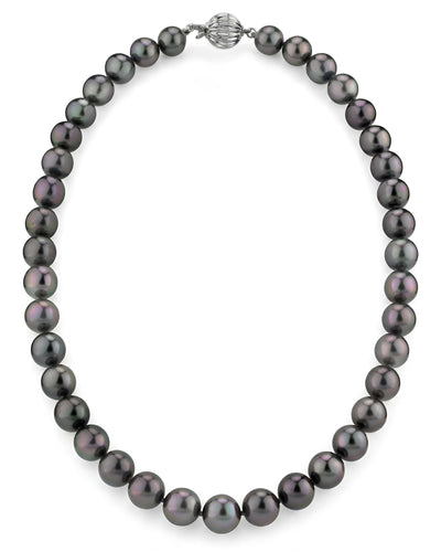 Aubergine "Eggplant Purple" Tahitian Pearl Necklace, 9.0-11.0mm - AAAA Quality