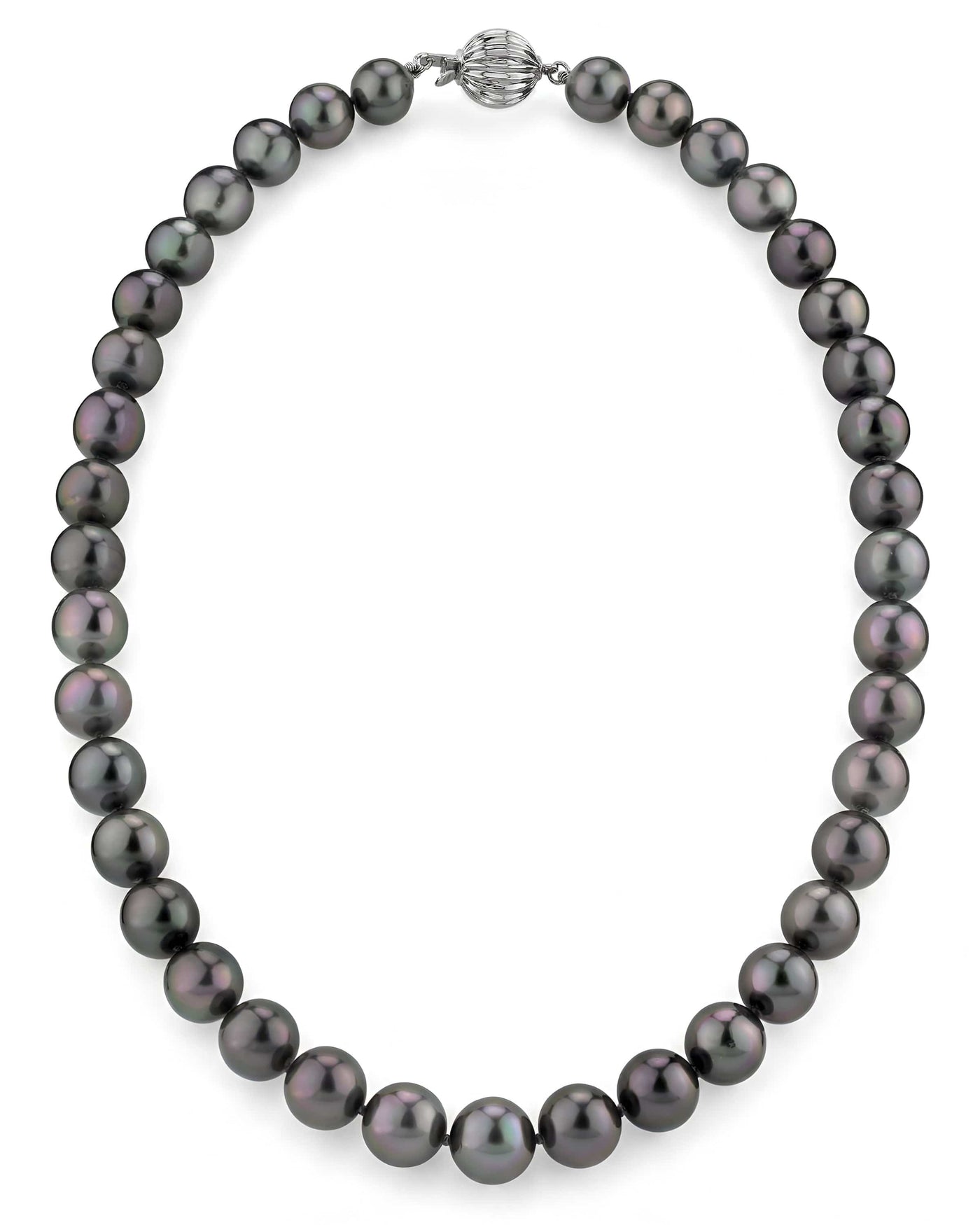 Aubergine "Eggplant Purple" Tahitian Pearl Necklace, 9.0-11.0mm - AAAA Quality