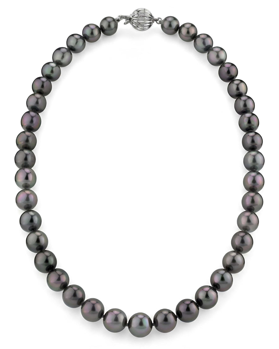Aubergine "Eggplant Purple" Tahitian Pearl Necklace, 9.0-11.0mm - AAAA Quality