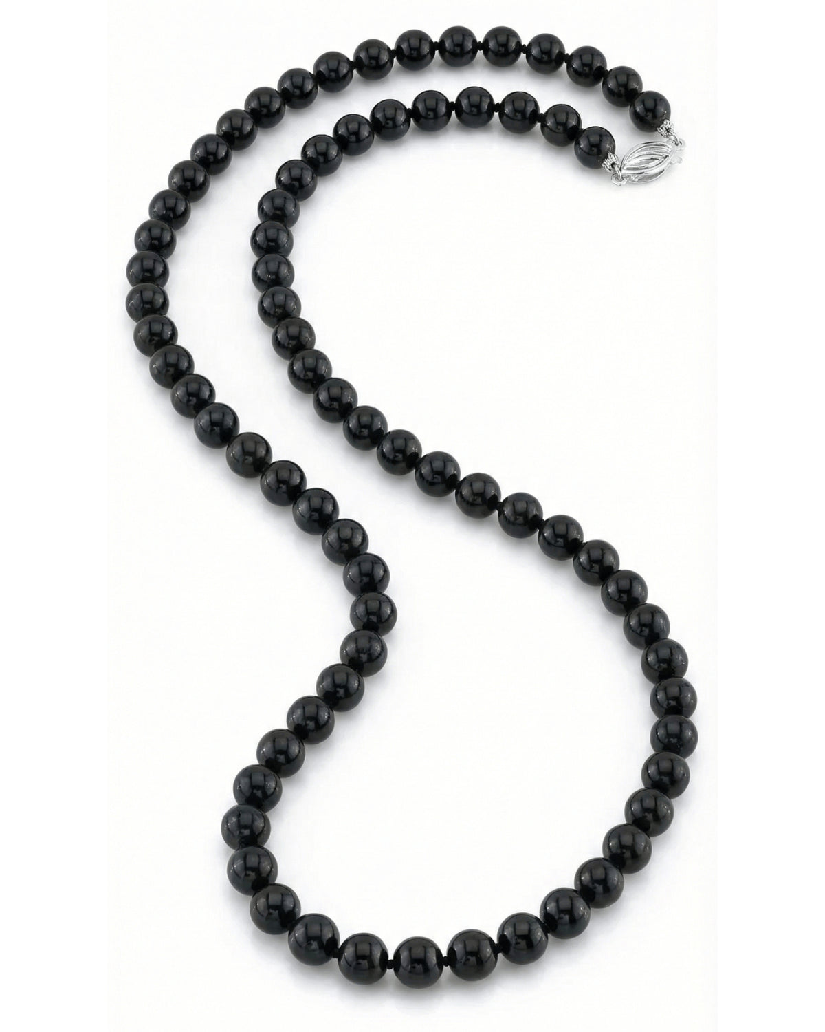 Black Japanese Akoya Choker Length Pearl Necklace, 5.0-5.5mm - AA+ Quality