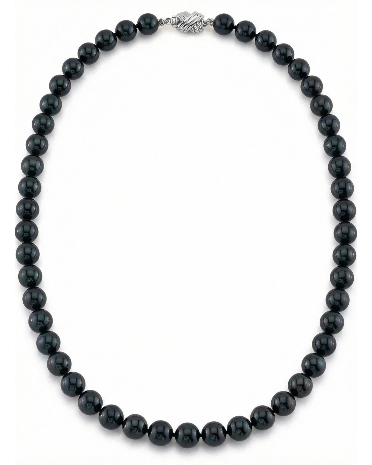 Black Japanese Akoya Pearl Necklace, 7.5-8.0mm - AAA Quality