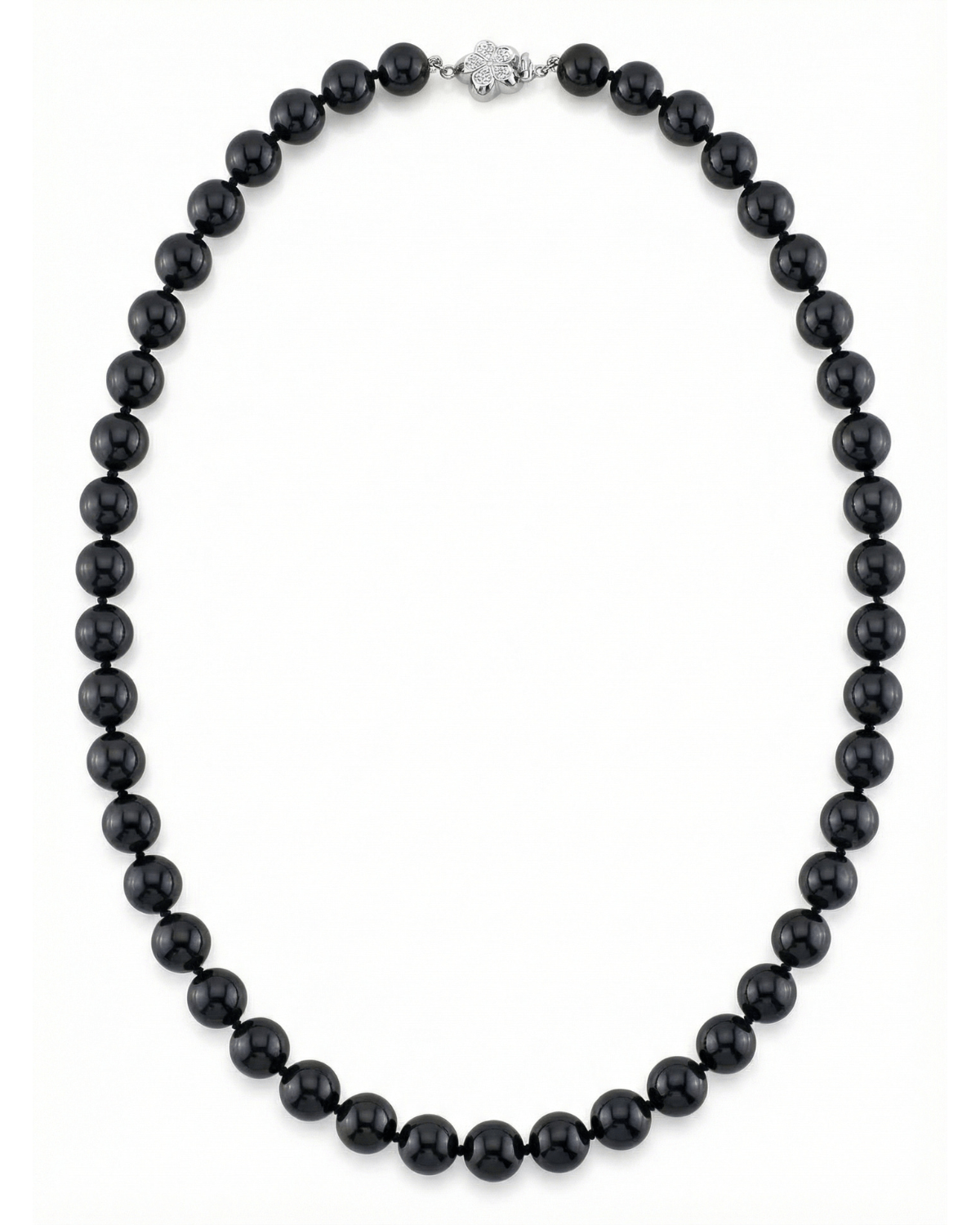 Black Japanese Akoya Pearl Necklace, 8.0-8.5mm - AA+ Quality