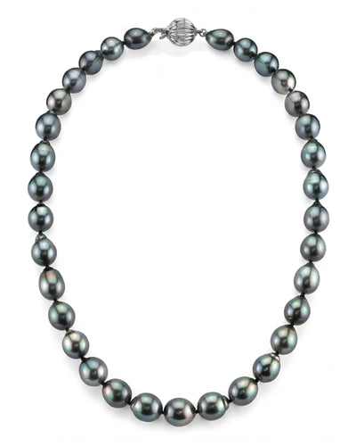Black Tahitian Baroque Pearl Necklace, 9.0-11.0mm