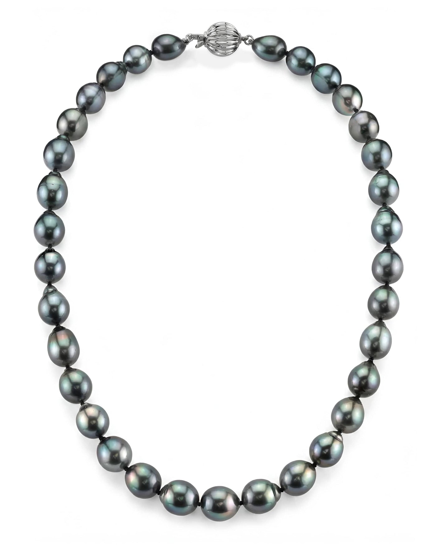Black Tahitian Baroque Pearl Necklace, 9.0-11.0mm
